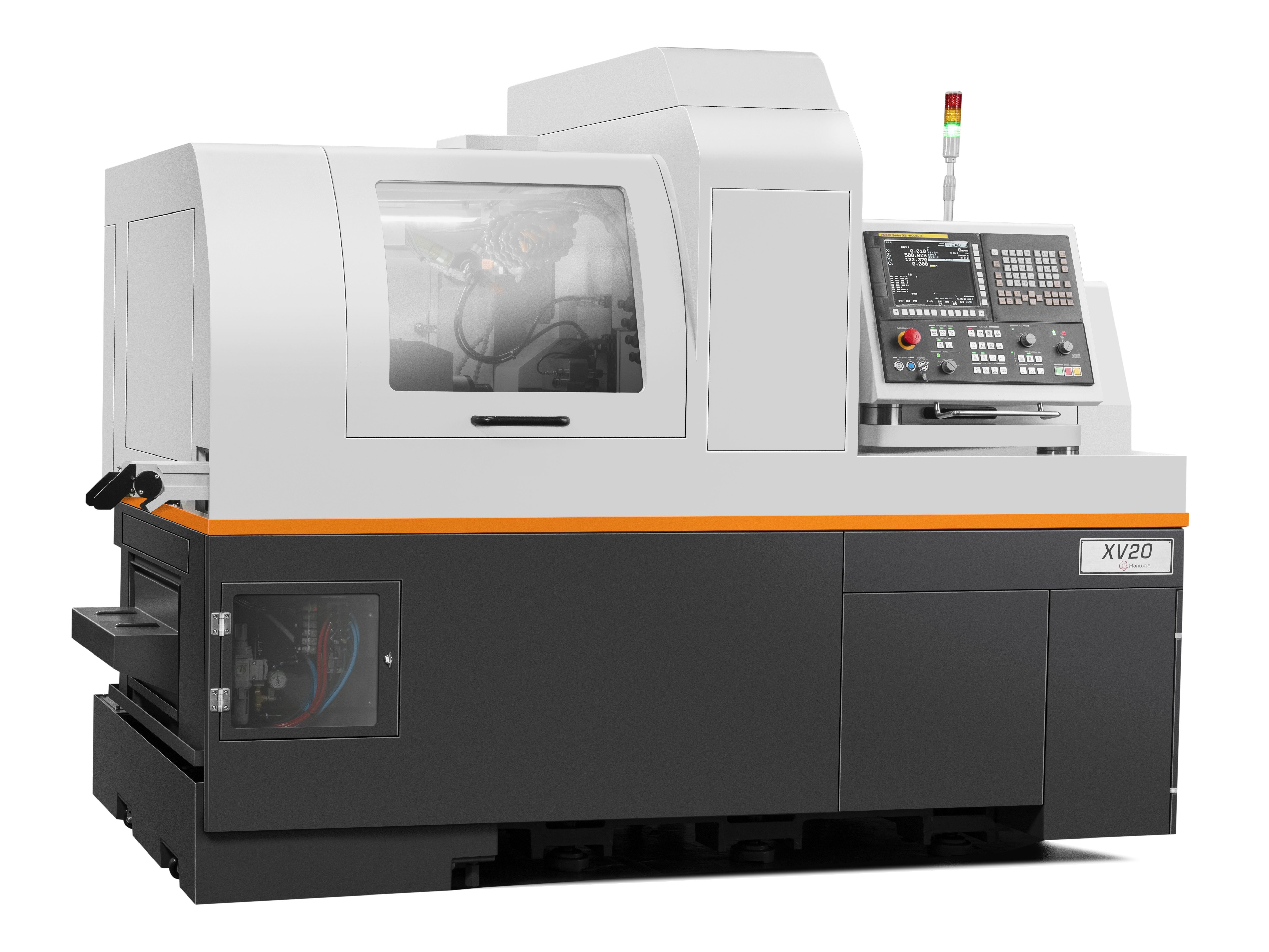 HANWHA XV20 - Dynamický CNC dlouhotočný automat s extrémní produktivitou a přesností obrábění. HANWHA XV20 - Dynamický CNC dlouhotočný automat s extrémní produktivitou a přesností obrábění.