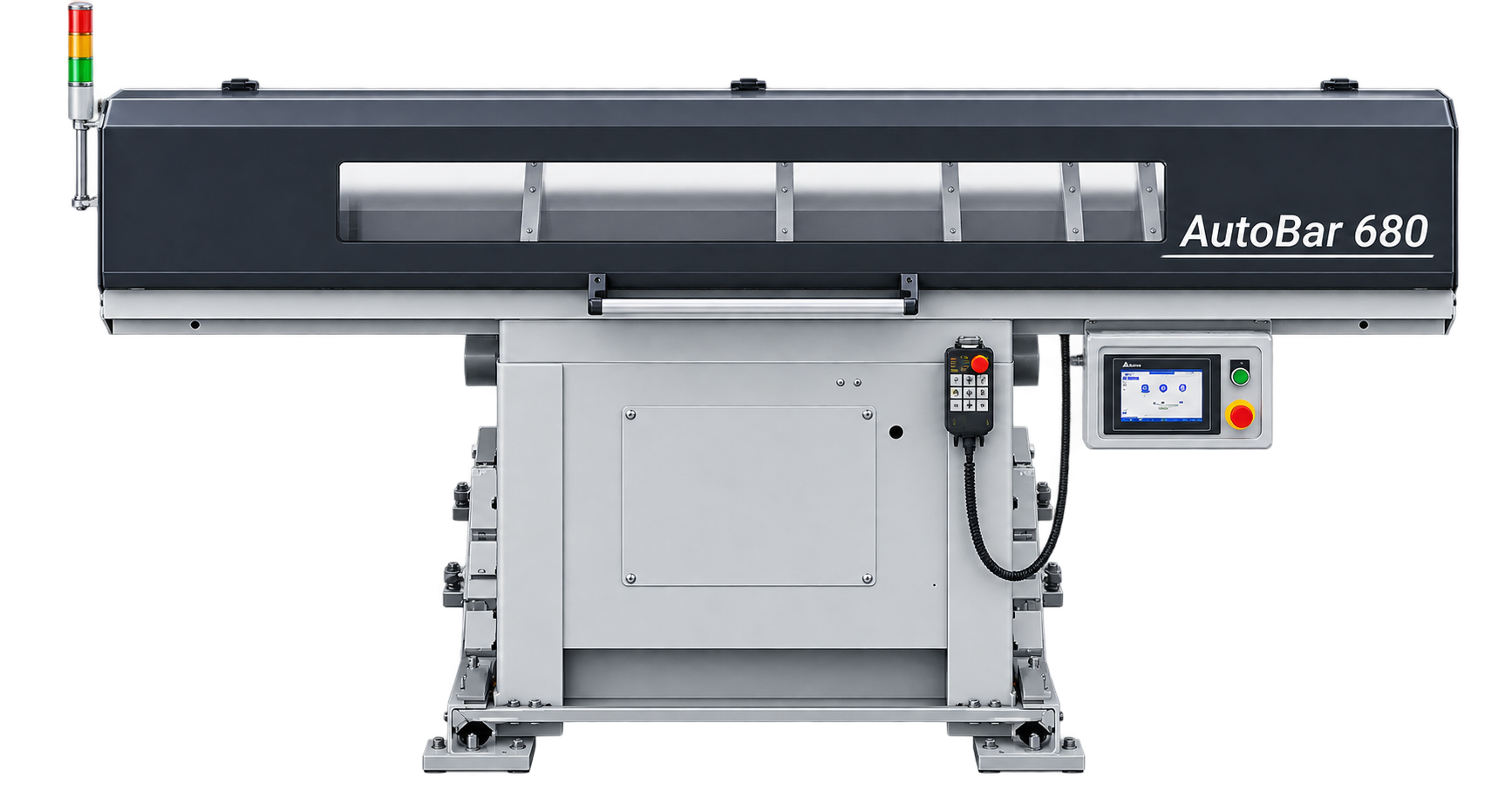 Automatický servopoháněný podavač krátkých tyčí pro CNC soustruhy AutoBar 680