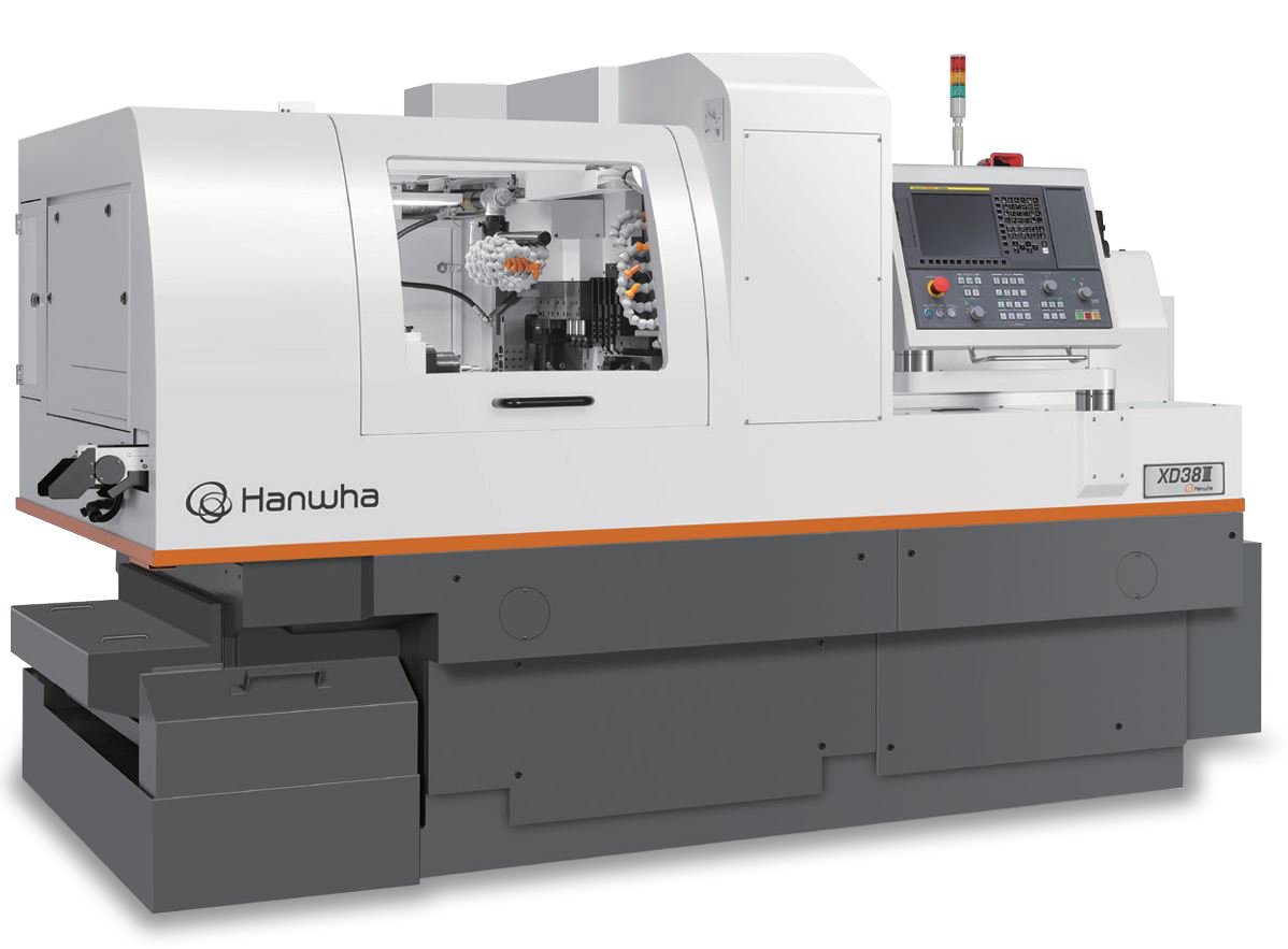 Dvoukanálový, 6 osý CNC dlouhotočný automatický soustruh Hanwha XD38III